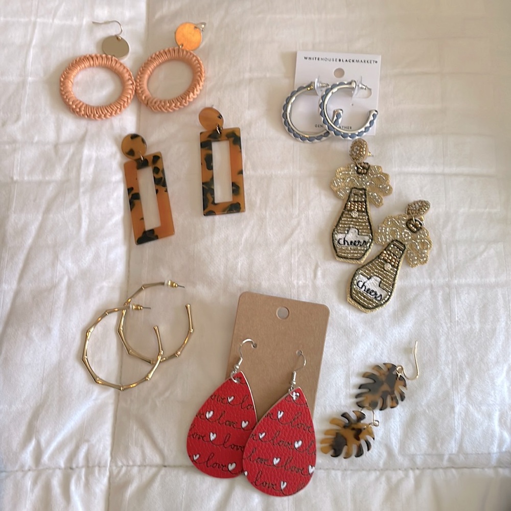 Sold together trendy earrings - 7 pairs